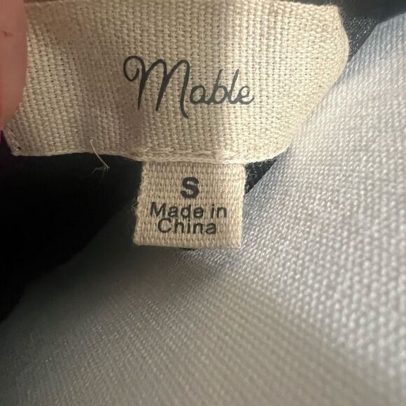 NWOT Mable Draped Detail Cami Midi Dress with adjustable straps size small black - Picture 12 of 13